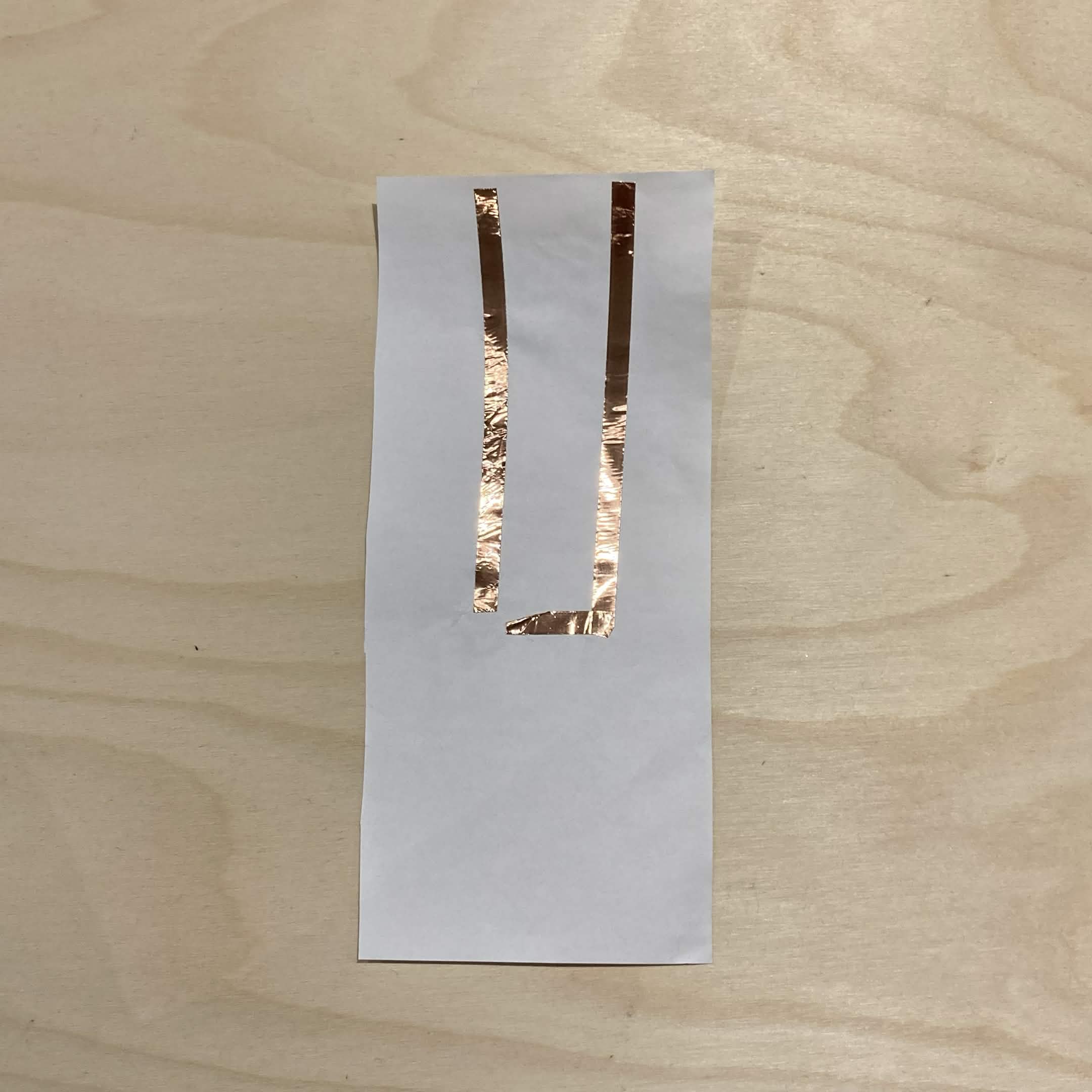 A simple circuit with copper tape